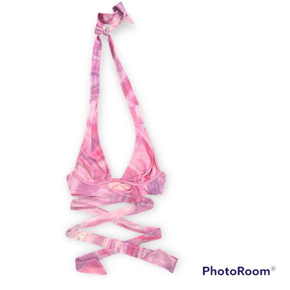 Tiger Mist Pink Swirl Crop Top - Picture 5 of 6